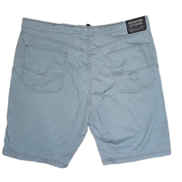 Signature by levi casual/athleisure shorts, blue, size 40 - Picture 2 of 2